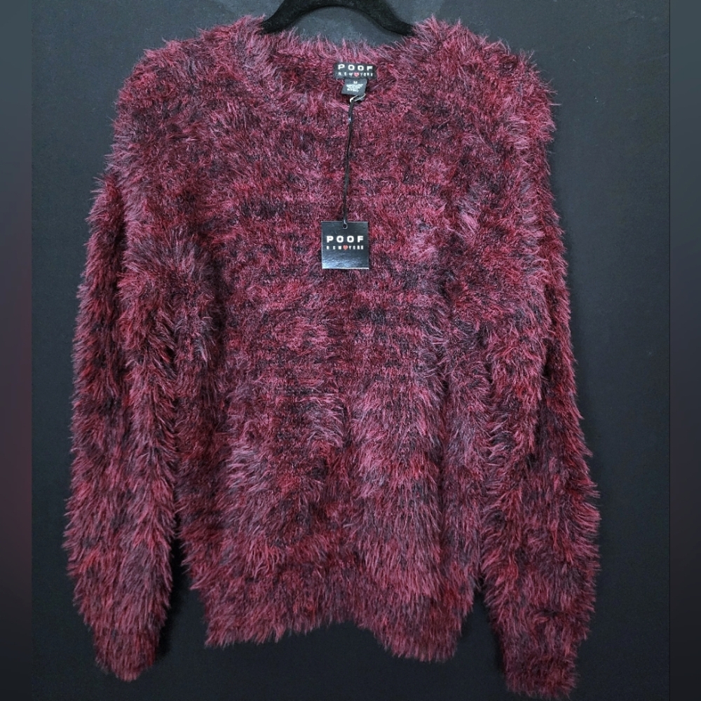 Poof New York Fuzzy Sweater, M